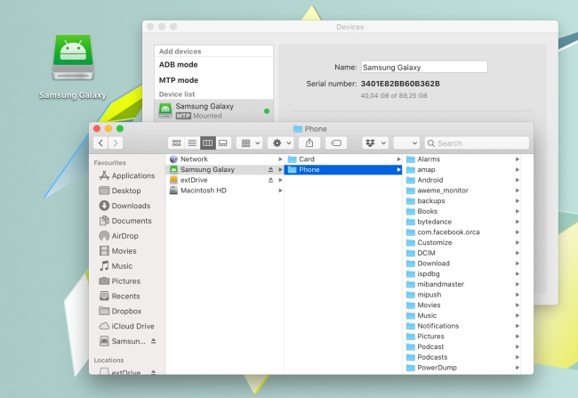 app for transferring files from android to mac